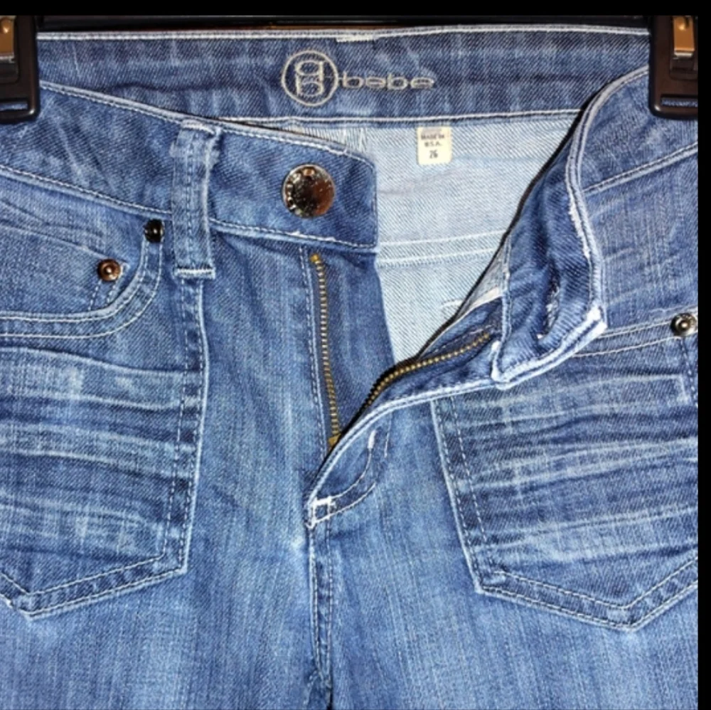 bebe -- vtg denim super flare jeans - Picture 6 of 8